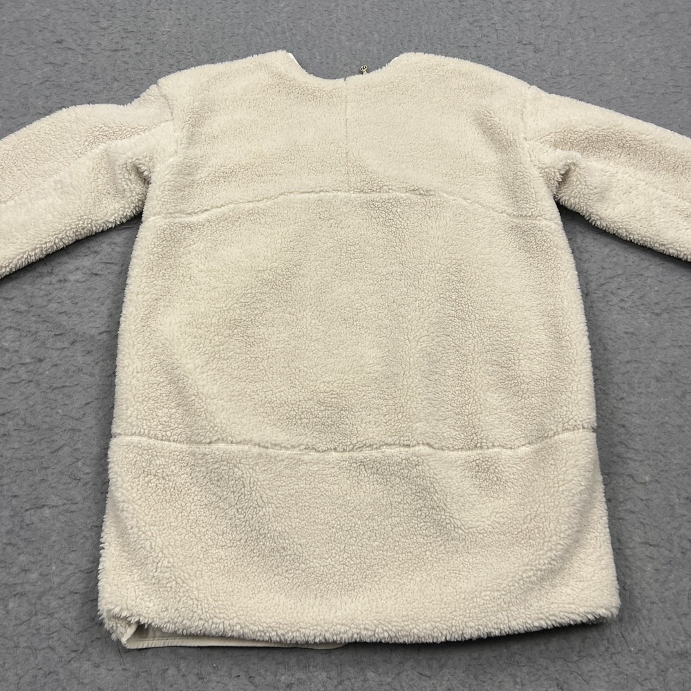 Lululemon Jacket Women's 2 Opal Collarless Textured Fleece Full Zip Sherpa Coat - Picture 8 of 10